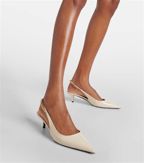 gucci white leather pumps|gucci signoria slingback pump.